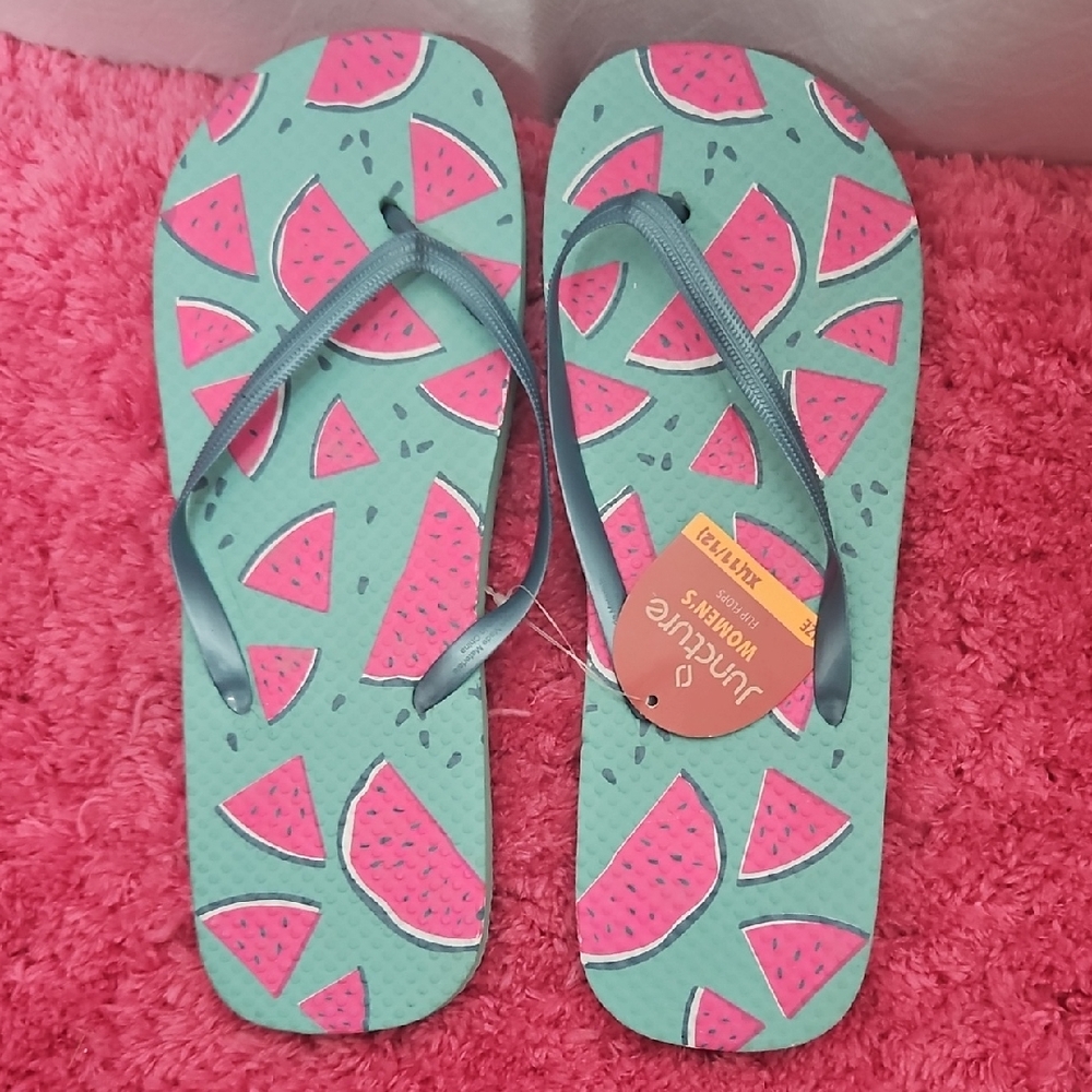 Watermelon Print Flip Flops Size 11/12